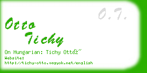 otto tichy business card